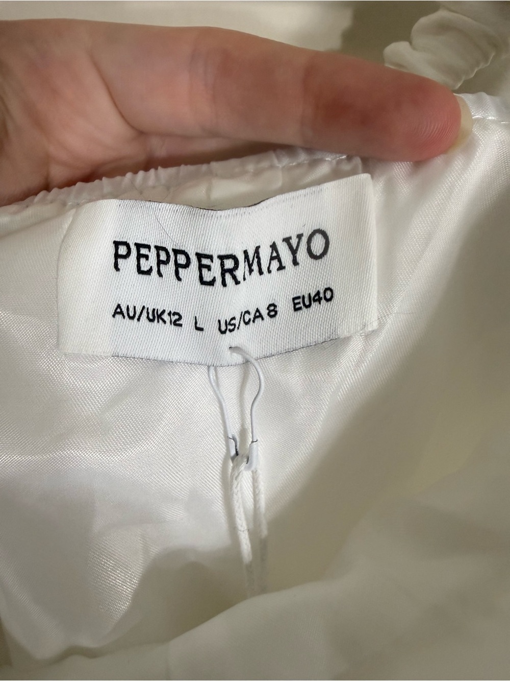 NWT Peppermayo Cavella Mini Dress White Size 8 - Picture 7 of 9